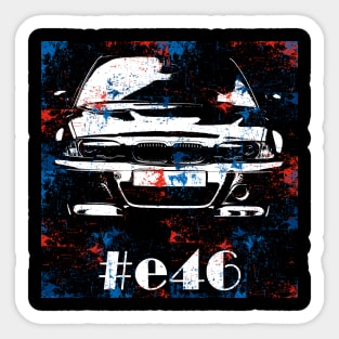 e46 sketch m color abstract Sticker